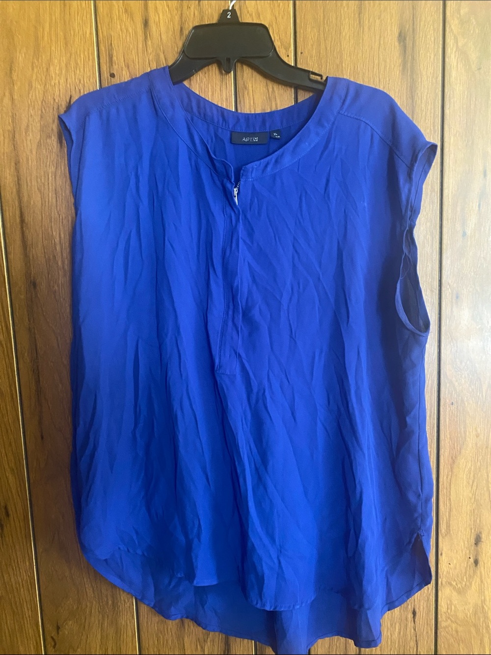 Apt. 9 Royal Blue Sleeveless Zip-Front Camisole